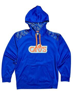 Cleveland Cavaliers Majestic Hardwood Classics Blue Pullover Hoodie, Men's Large